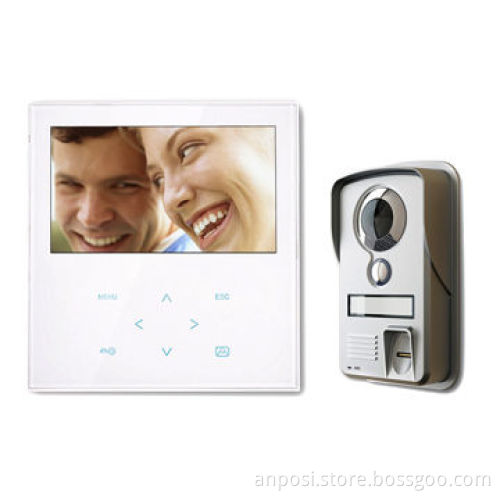 Fingerprint Outdoor Camera 7-inch Color Video Door Phone, Easy Installation for DIY Use